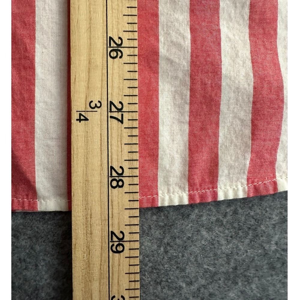 J.Crew Striped Button Down Shirt L Red White 100% Cotton Preppy Coastal Nautical - Picture 7 of 7